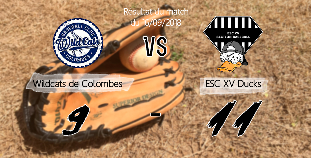 résultats du match Colombes vs ESC XV: 9-11